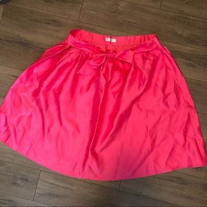 3X Barbie Pink Satin Bow Skirt